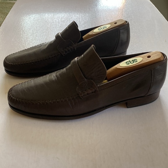 Bruno Magli PORRO Men\'s Brown Leather Slip On Loafers Size 11.5. Made in Italy main image 7
